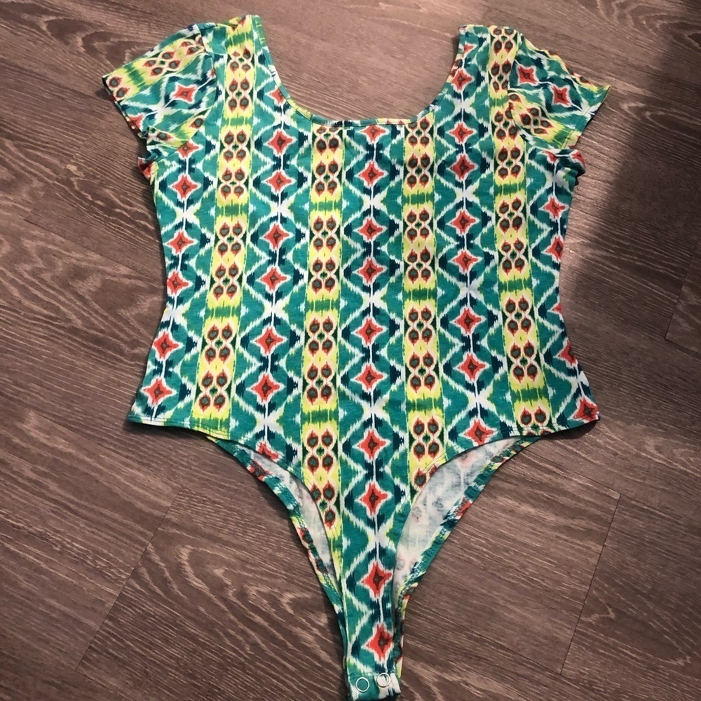 Body Central Multi Color Bodysuit Size Medium NWT‎